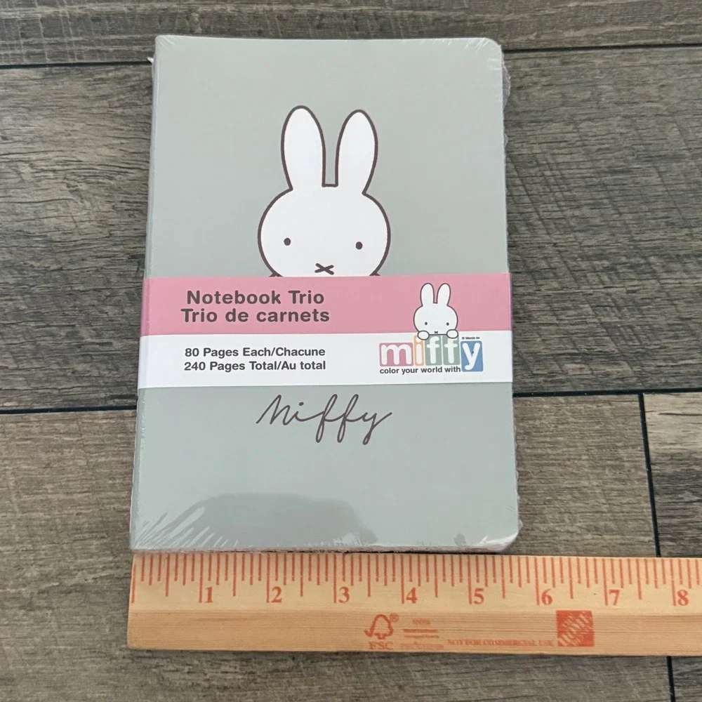 Miffy Notebook Trio 3-Pack Lined Journals Sage Green Pink Floral 240 Pages New